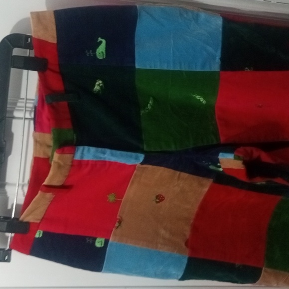Lilly Pulitzer Multicolor Patchwork  Corduroy Pants - Picture 3 of 11